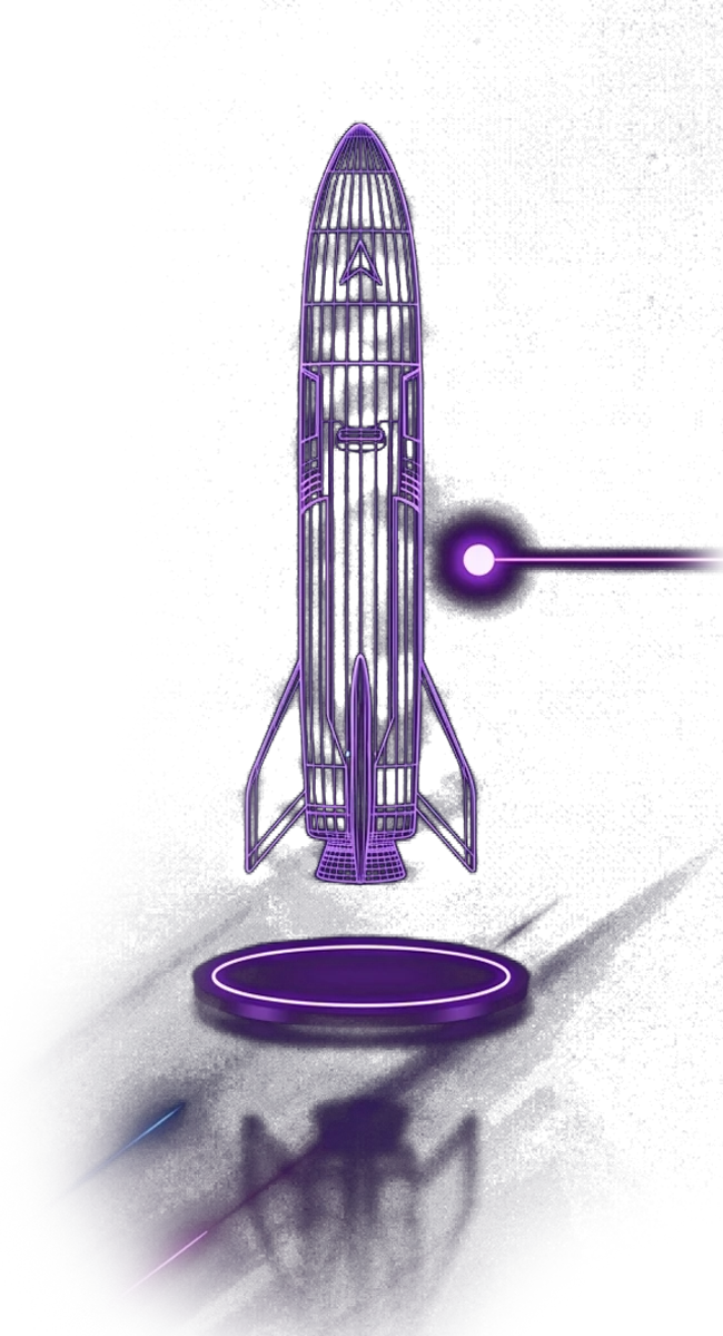 Raketen-Stufe 1 der Countdown-Sequenz