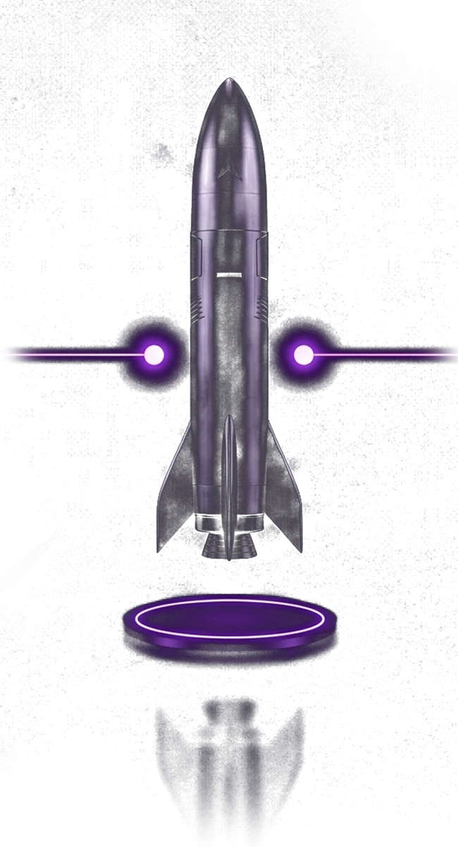 Raketen-Stufe 2 der Countdown-Sequenz