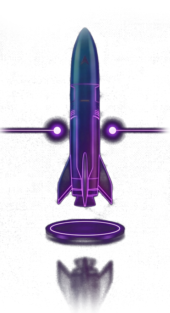 Raketen-Stufe 3 der Countdown-Sequenz