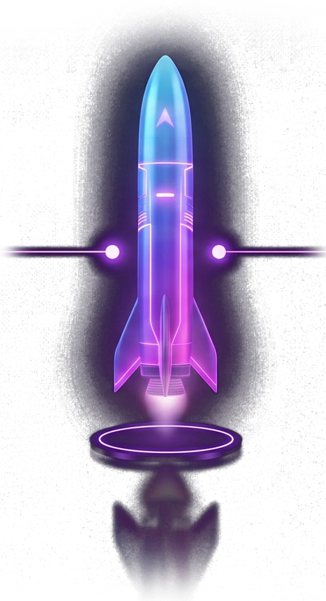 Raketen-Stufe 4 der Countdown-Sequenz